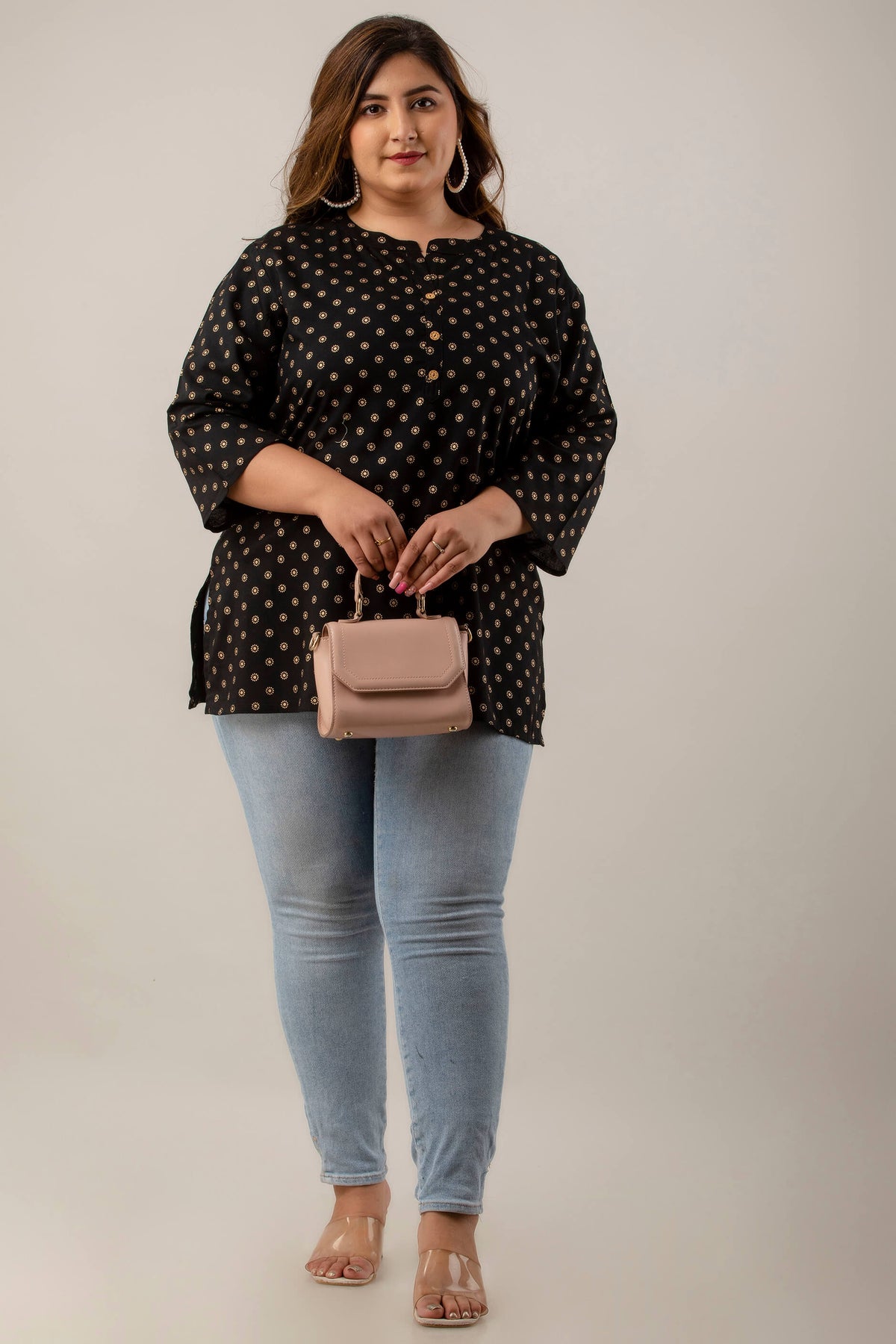 Comfortable Rayon Short Kurti for Plus Size Women