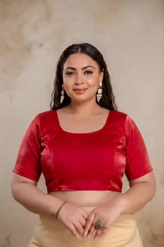 Plus size maroon Jimmy Choo blouse with sleeves shown for reference only, fat women blouse sleeve length depends on stitching